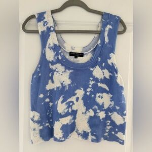 Central Park West Sky Blue and White Knit